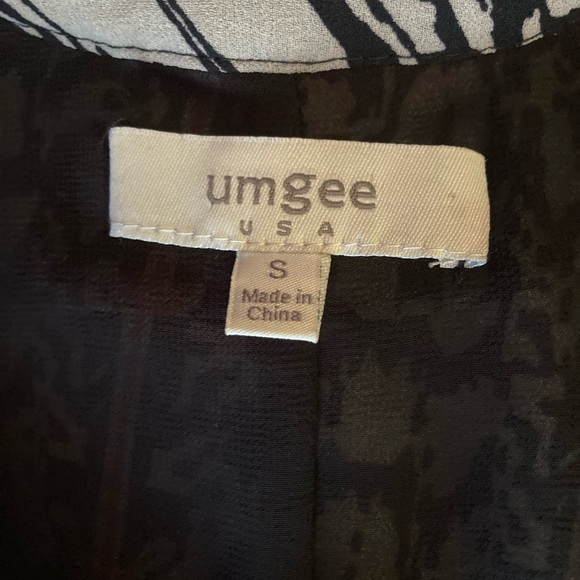 Umgee unique print dress with tie sleeves, fully lined, size small - Picture 10 of 13